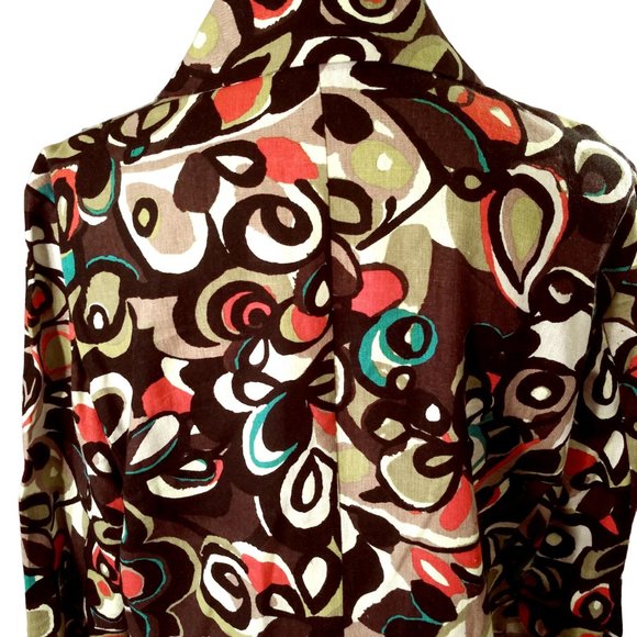 Art Print Plus Size Blouse, Size L Blouse, RQT Blouse, Plus Size Top, Jacket - Picture 5 of 10